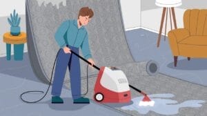 how to clean carpet after water damage